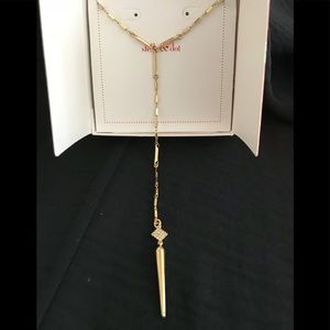 Stella & Dot Bianca Lariat Necklace. Gold NWT